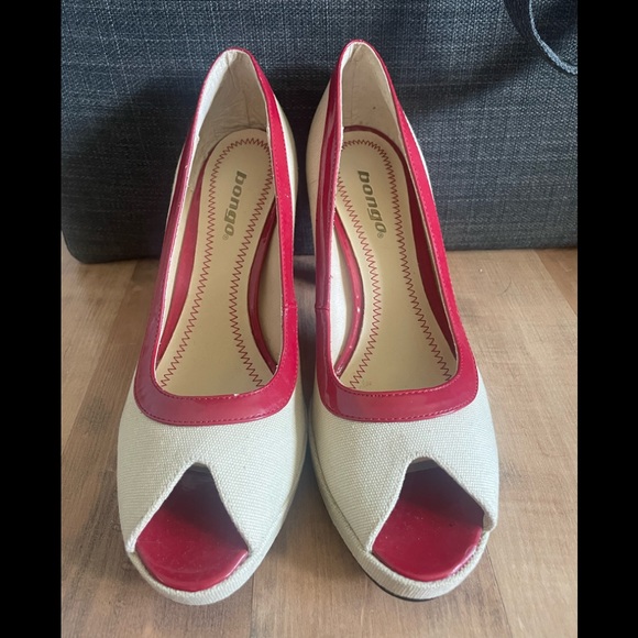 Bongo peep toe heels 👠 only worn a few times indoors - Picture 1 of 4